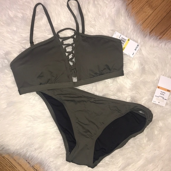 michael kors olive green swimsuit